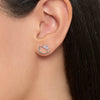 Hello Kitty Sterling Silver Silhouette Diamond Stud Earrings Jewelry JACMEL JEWELRY INC