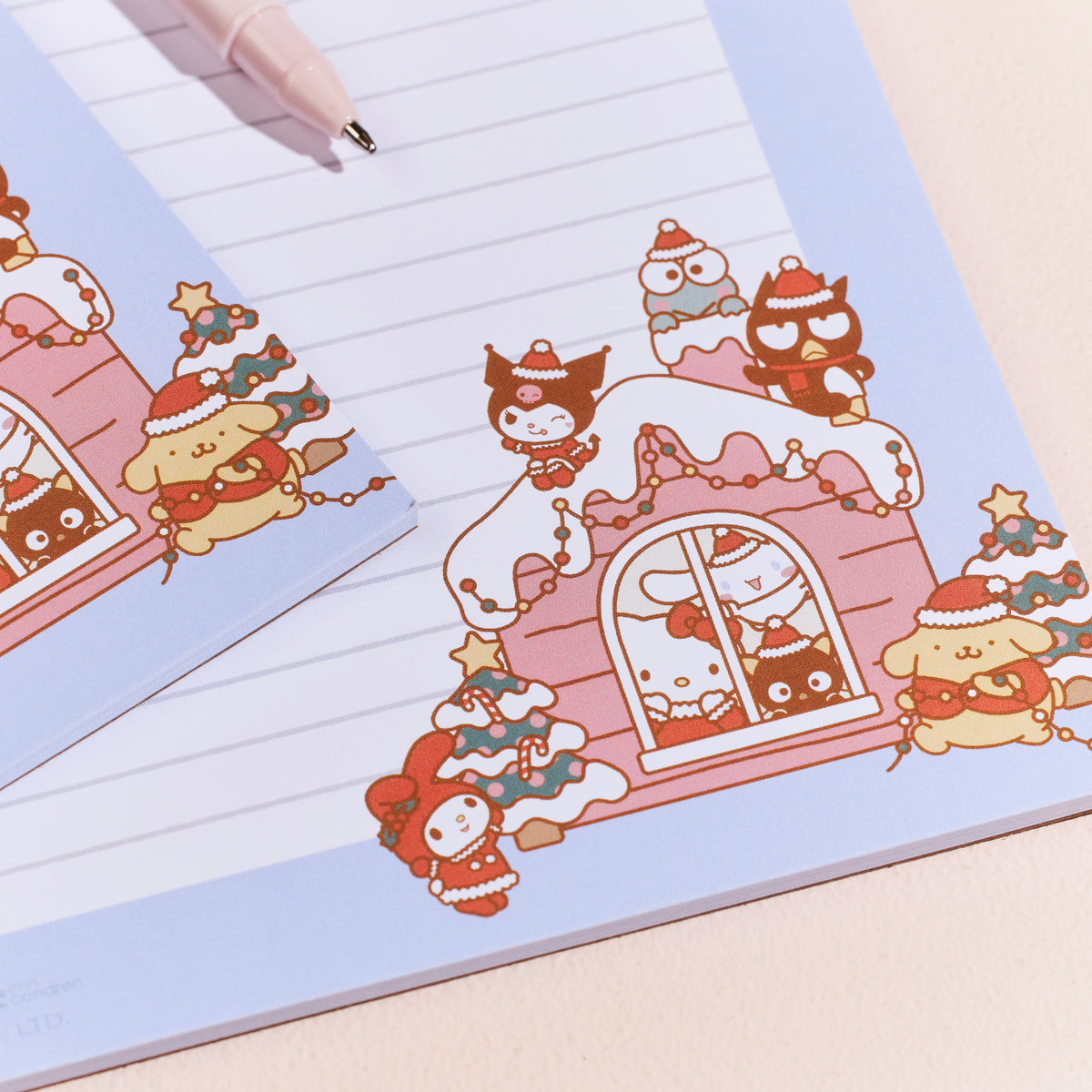 Hello Kitty and Friends x Erin Condren Holiday Medium Notepad 2-Piece Set Stationery ERIN CONDREN   