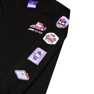 Hello Kitty and Friends x F1 ACADEMY Long Sleeve Tee (Black) Apparel Insomniac Holdings LLC