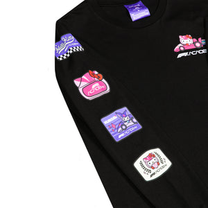 Hello Kitty and Friends x F1 ACADEMY Long Sleeve Tee (Black) Apparel Insomniac Holdings LLC