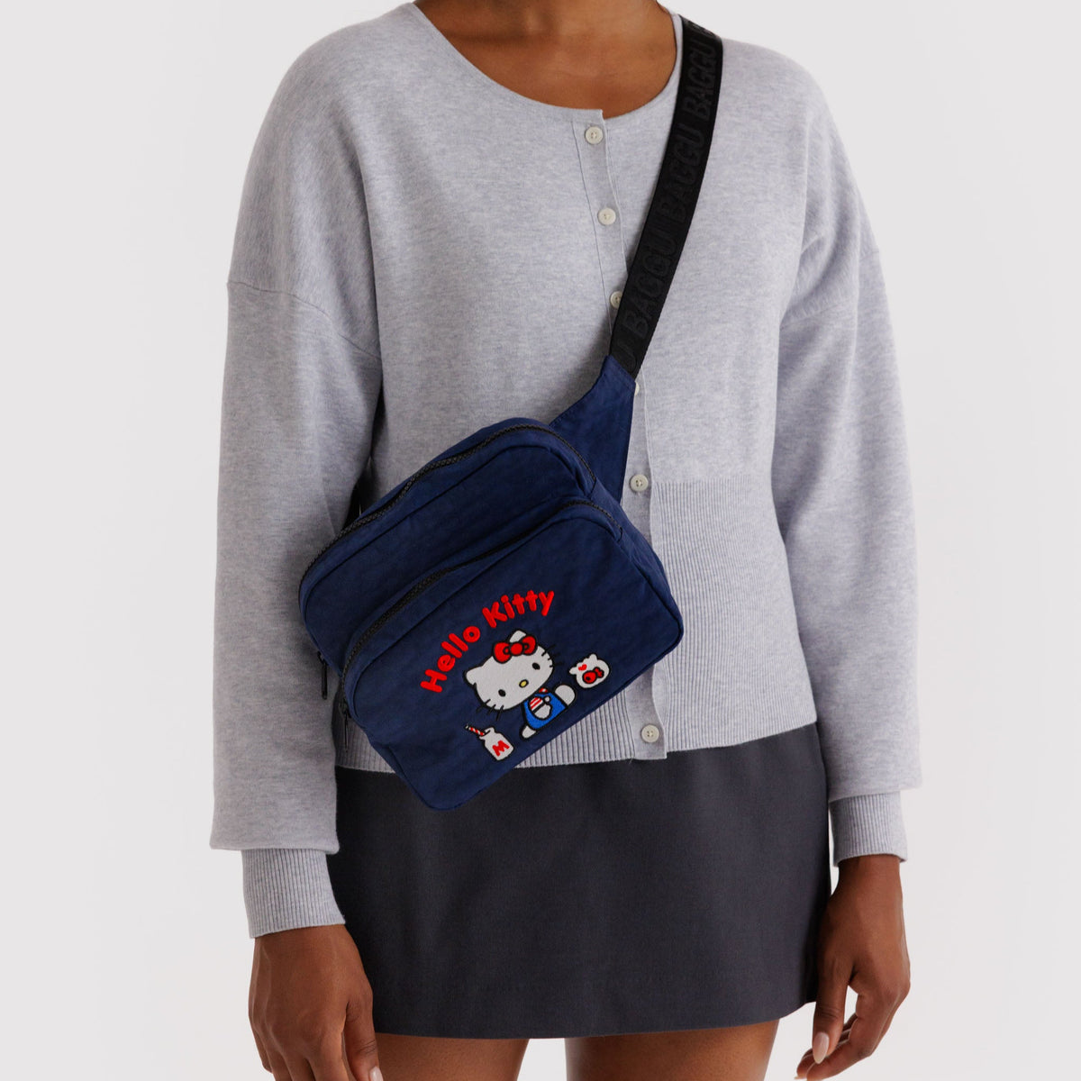 Hello Kitty x Baggu Embroidered Fanny Pack (Classic Milk Bottle) Bags Baggu Corporation