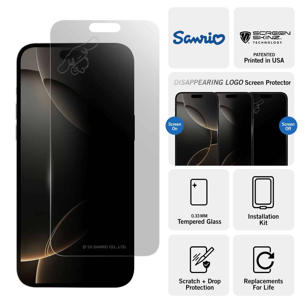 Cinnamoroll x Screen Skinz Flying Clear Screen Protector Accessory Screen Skinz