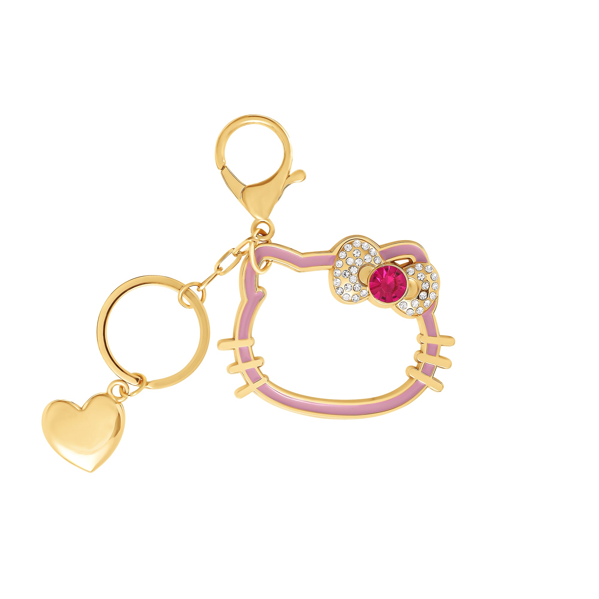 Hello Kitty Silhouette Heart Keychain