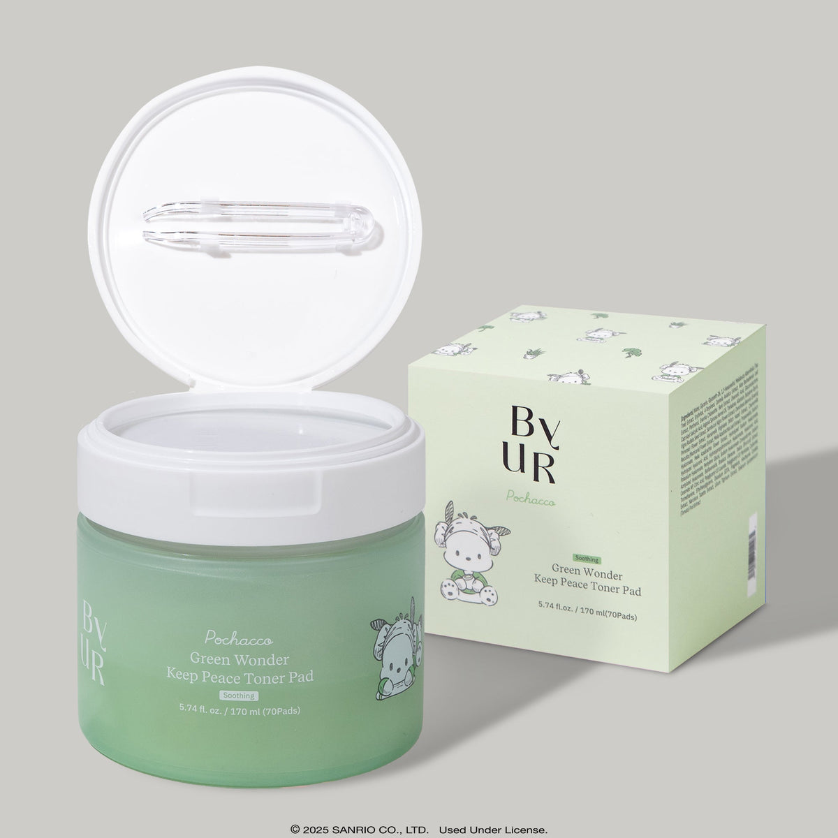 Pochacco x ByUR Green Wonder Keep Peace Toner Pad (70 Count) (POPUP) Beauty ByUR US