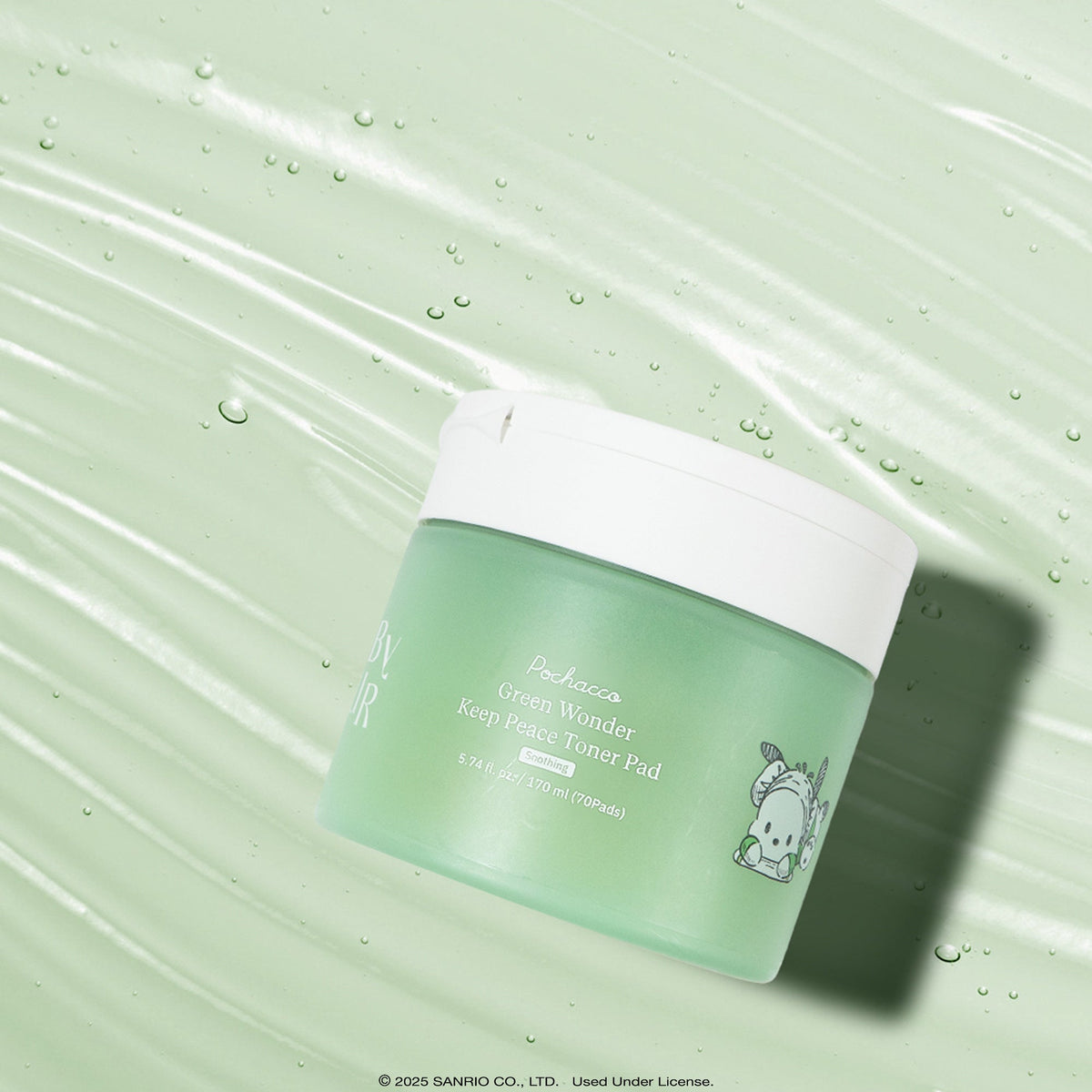 Pochacco x ByUR Green Wonder Keep Peace Toner Pad (70 Count) Beauty ByUR US