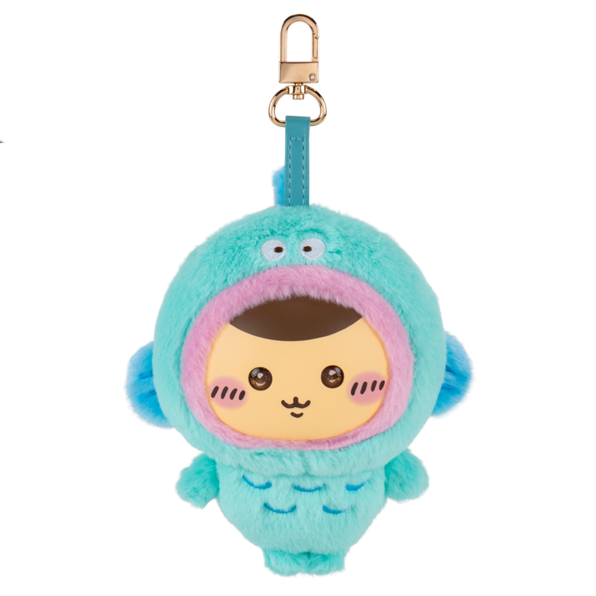 Chiikawa × Sanrio Characters Kiramekko Plush Mascot Keychain (Kurimanju x Hangyodon) Accessory Jazwares LLC