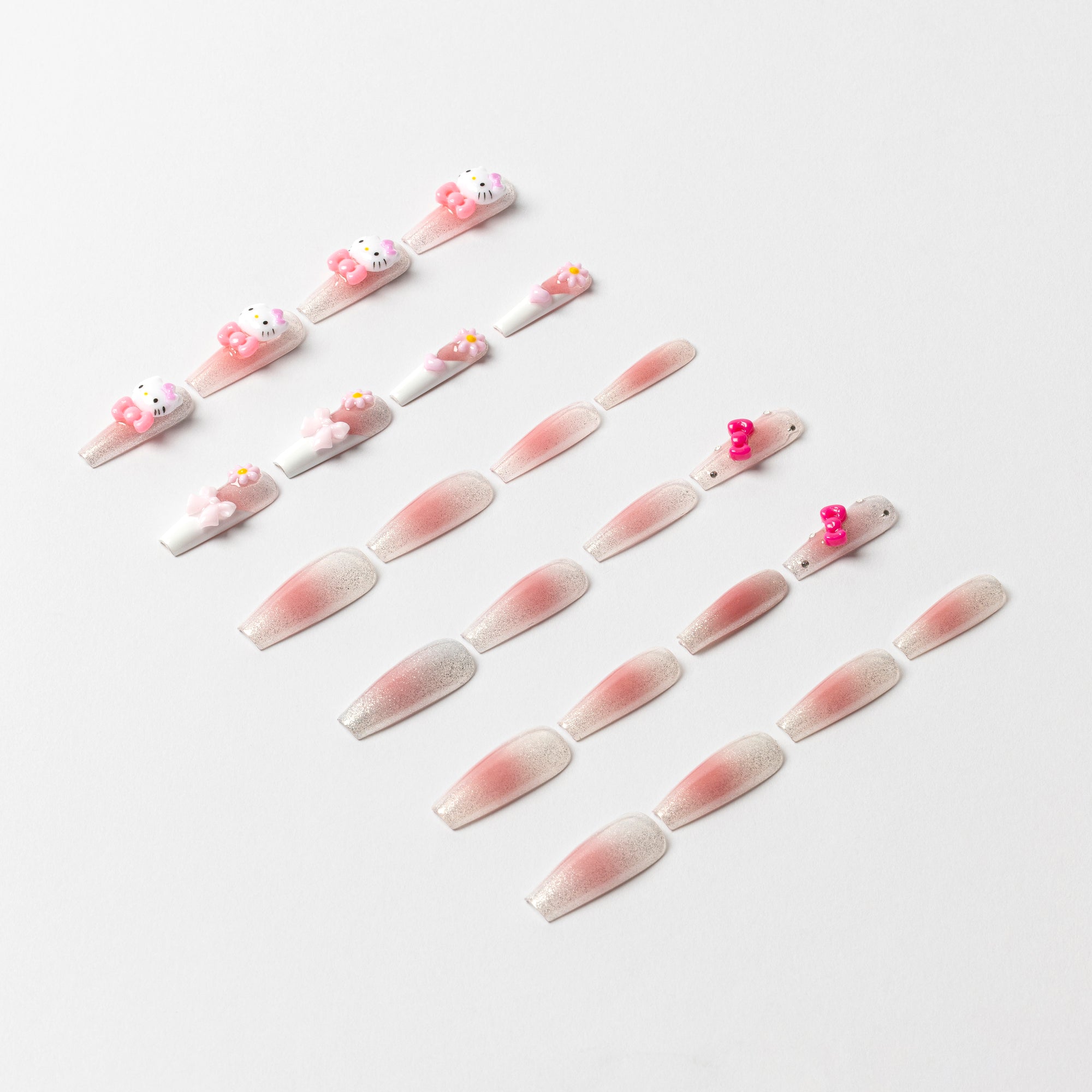 Hello Kitty x 3H Nails 3D Press-On Nails (Long) Beauty 3H NAILS