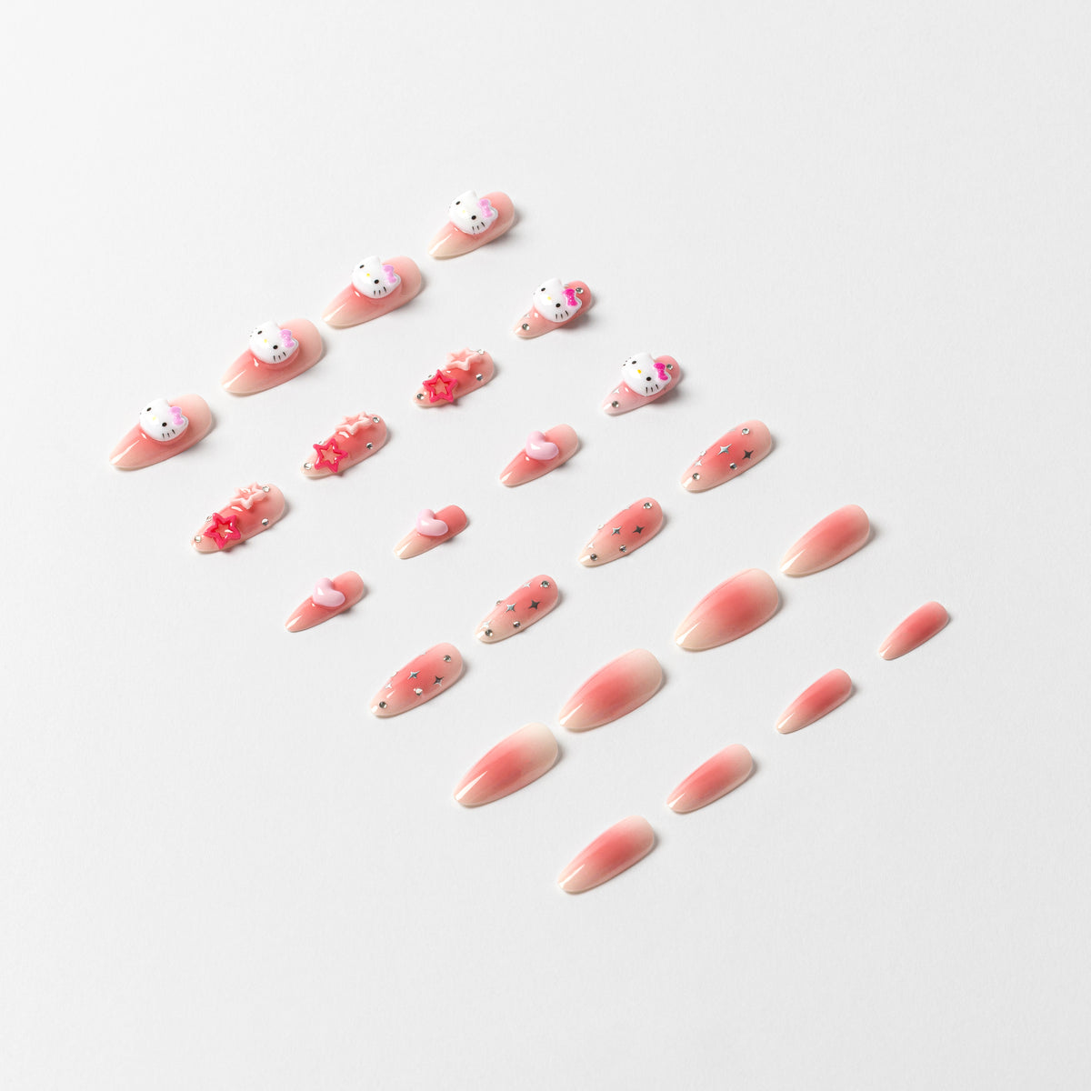 Hello Kitty x 3H Nails 3D Press-On Nails (Medium) Beauty 3H NAILS