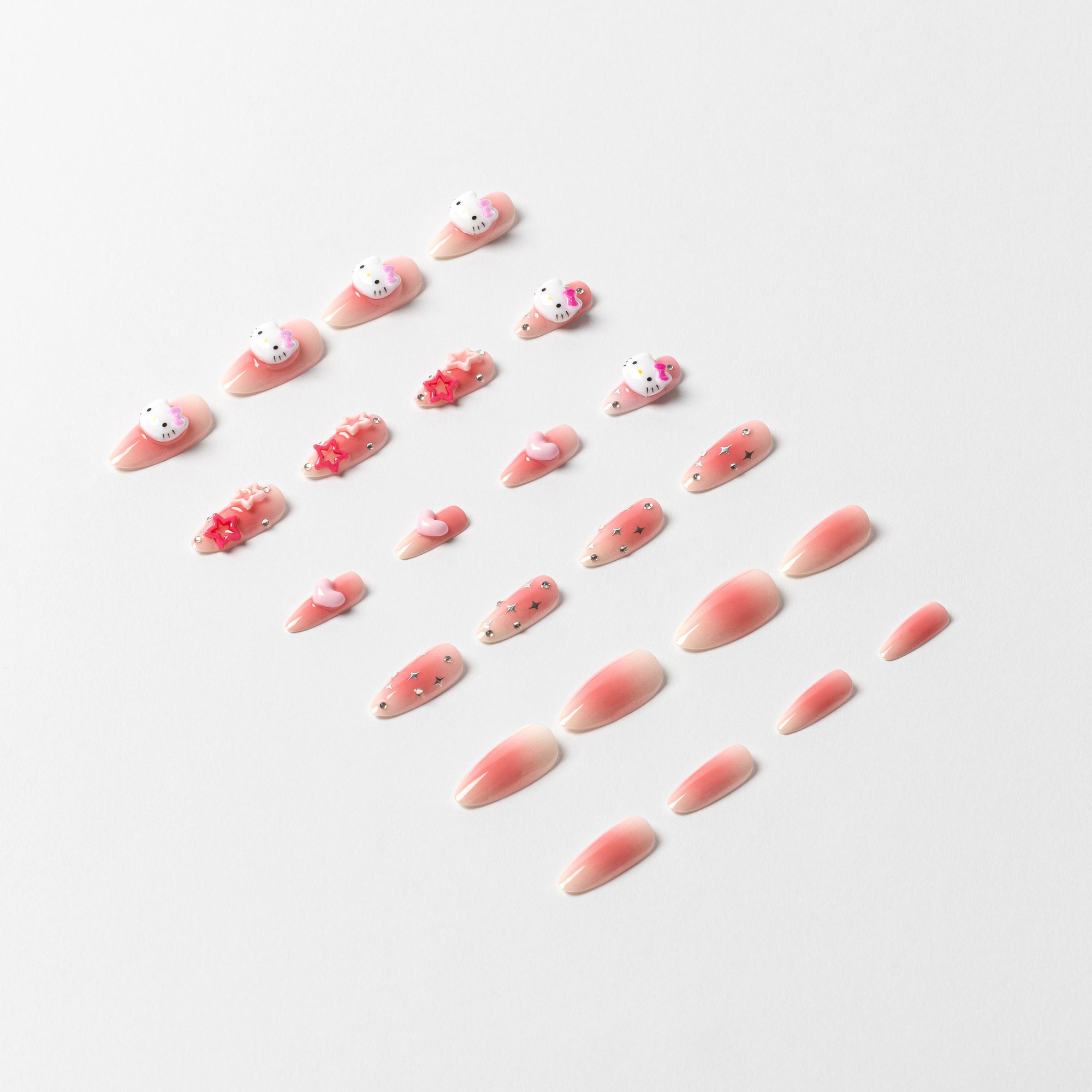 Hello Kitty x 3H Nails 3D Press-On Nails (Medium) Beauty 3H NAILS