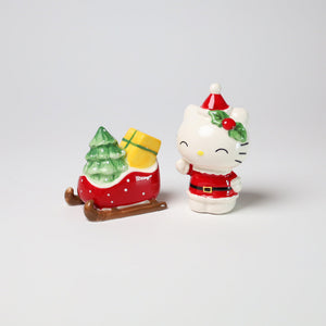 Hello Kitty Ceramic Holiday Salt & Pepper Set (Sled) Home Goods Blue Sky