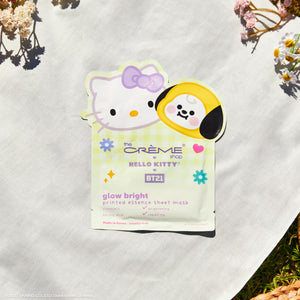 Hello Kitty & BT21 Glow Bright Printed Essence Sheet Mask Beauty The Crème Shop   