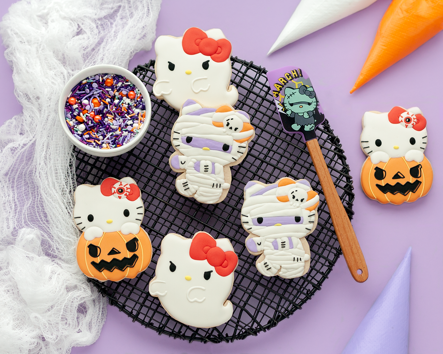 Hello Kitty Halloween Cookie Stamp and Frosting Set Home Goods Handstand Kitchen   