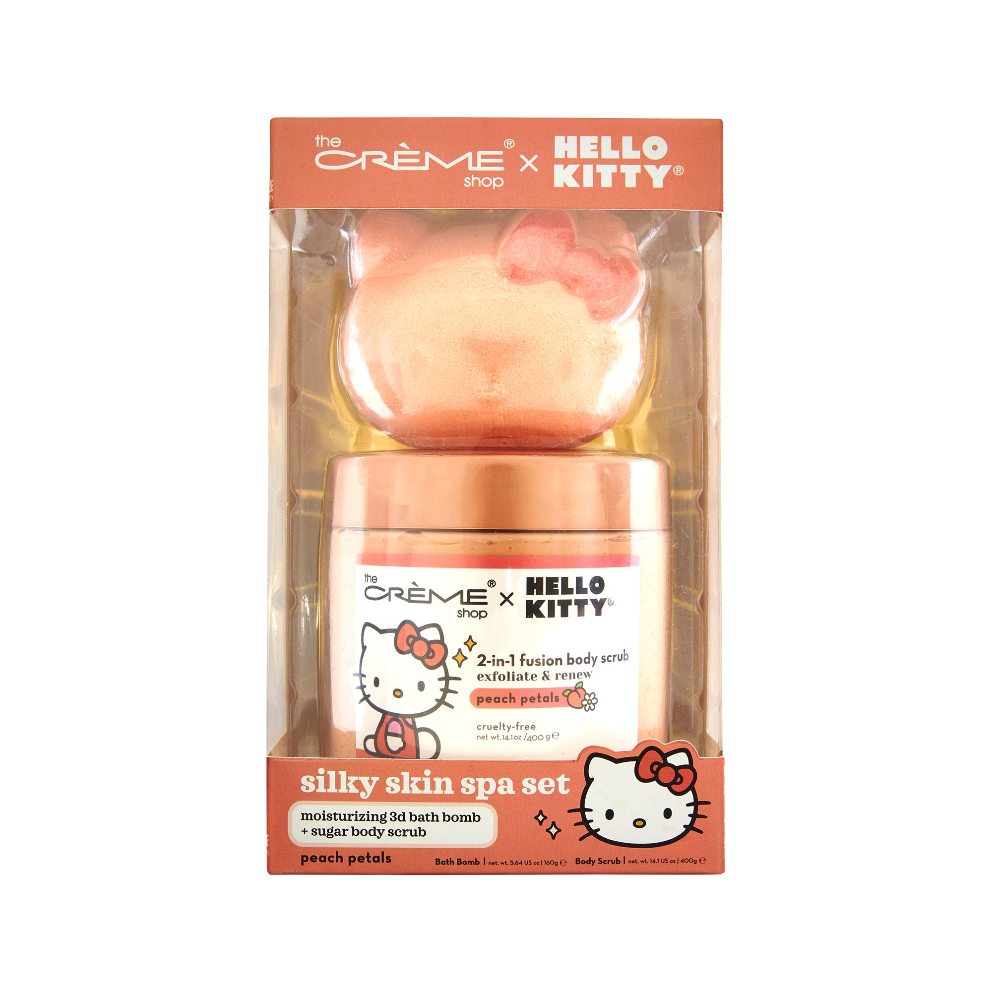 Hello Kitty x The Crème Shop Silky Skin Spa Set (Peach Petals) Beauty The Crème Shop   