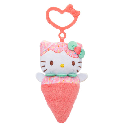 Hello Kitty and Friends 4-pc Ice Cream Plush Mascot Keychain Set