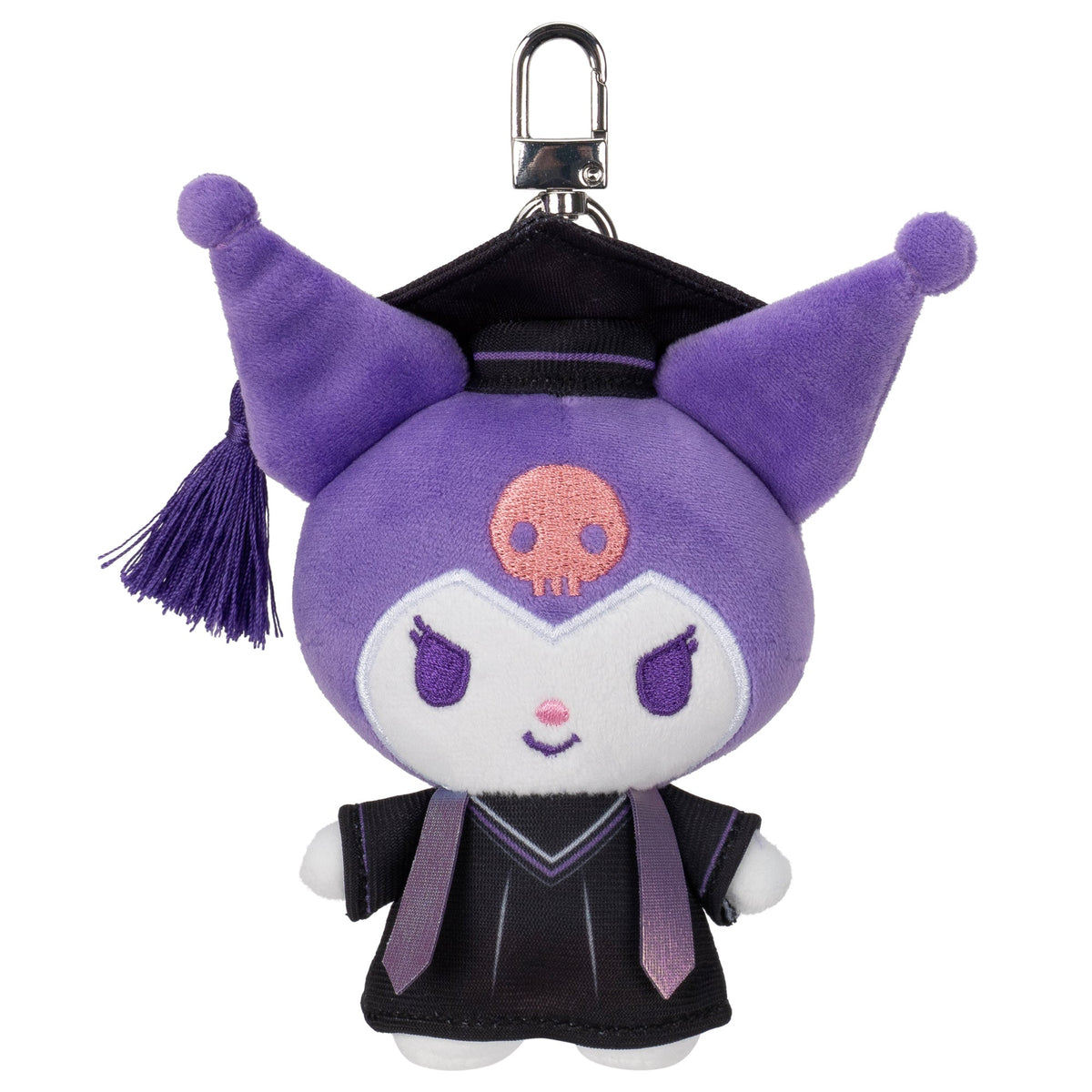 Hello Kitty and Friends Graduation Plush Mascot Keychain Accessory Jazwares Kuromi
