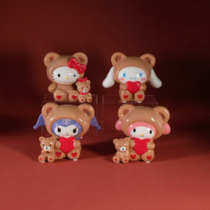 Hello Kitty & Teddy Bear Love Ceramic Figurine Home Goods Blue Sky