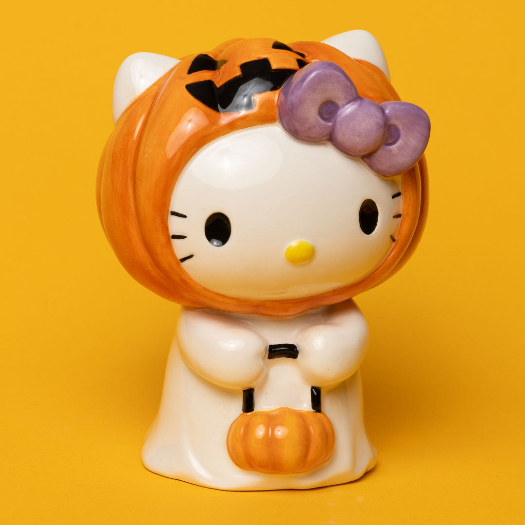 Hello Kitty Halloween Trick or Treat Ghost Ceramic Figurine Home Goods Blue Sky
