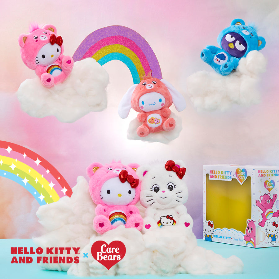 Image of Hello Kitty and Friends Care Bears Plush Collection.