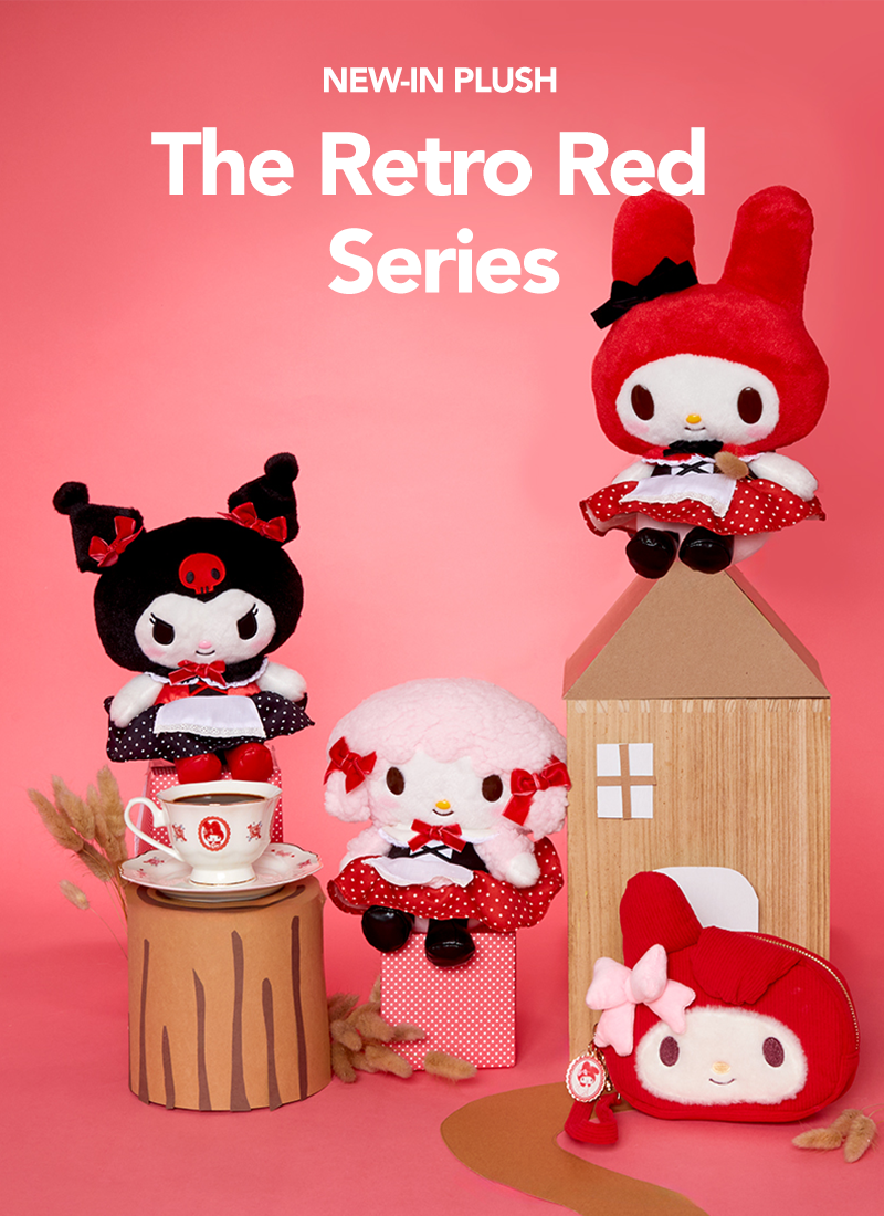 Image of Retro Red Collection featuring My Melody, Kuromi, and My Sweet Piano.