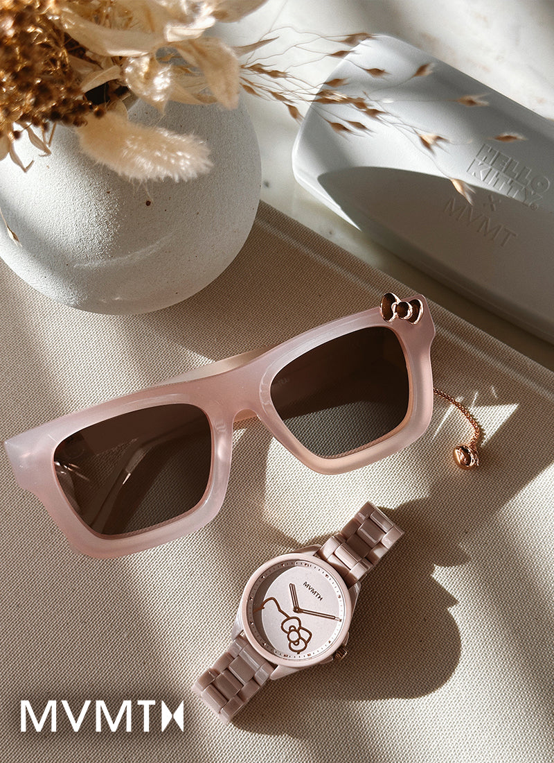 Image of Hello Kitty MVMT Sunglasses and Pink Face Watch 