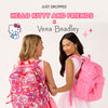 Hello Kitty and Friends x Vera Bradley Collection featuring two models with matching backpacks. 