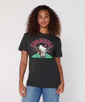 Hello Kitty x Arizona Cardinals Football Tee (Adult- Unisex) Apparel HOMAGE