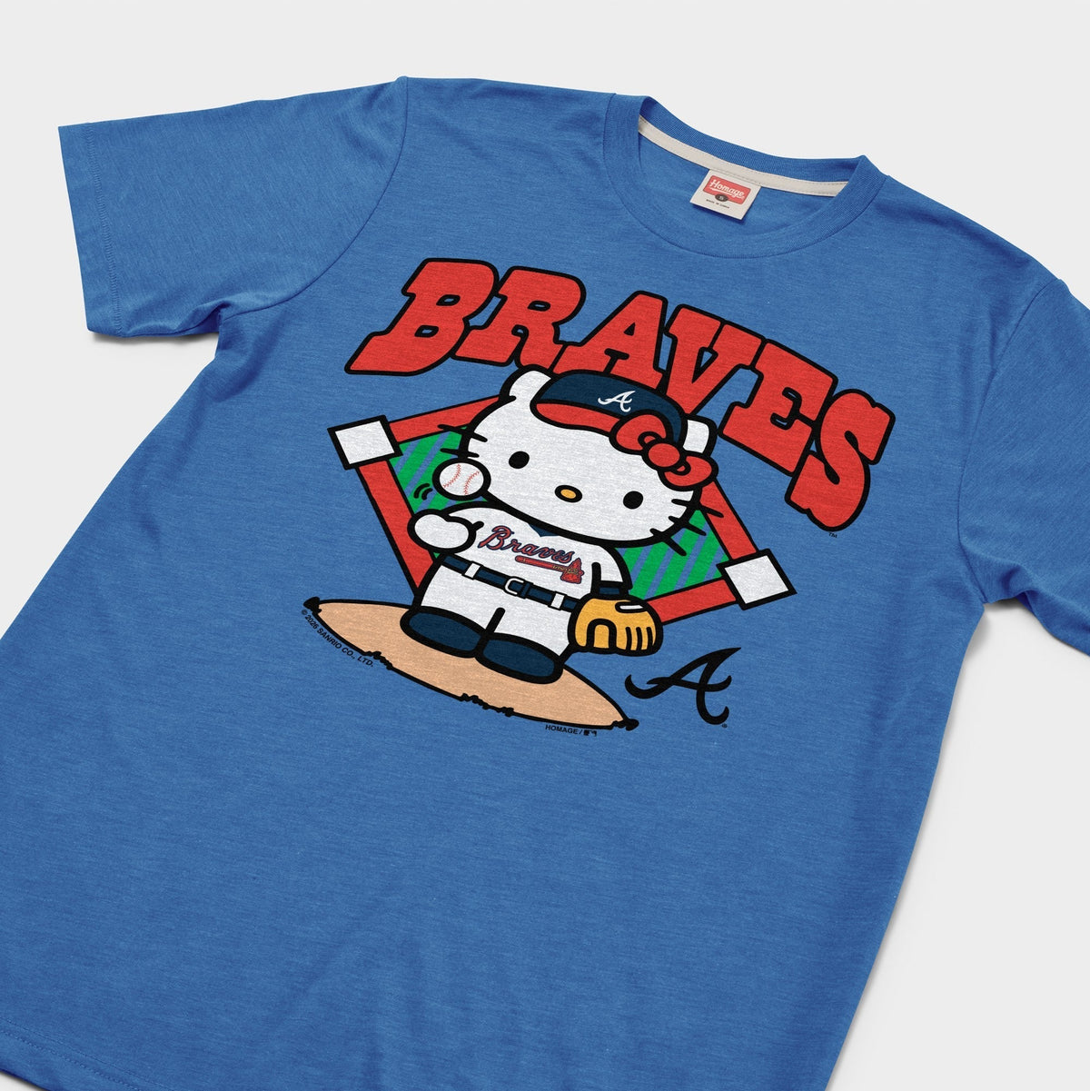 Hello Kitty x Atlanta Braves Toss Tee (Adult - Unisex) Apparel HOMAGE