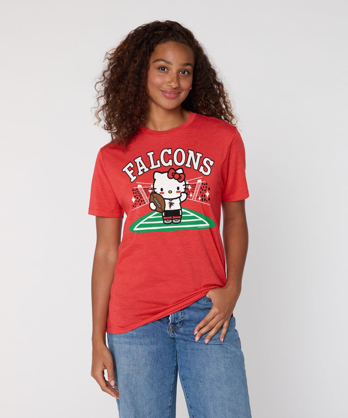 Hello Kitty x Atlanta Falcons Football Tee (Adult- Unisex) Apparel HOMAGE