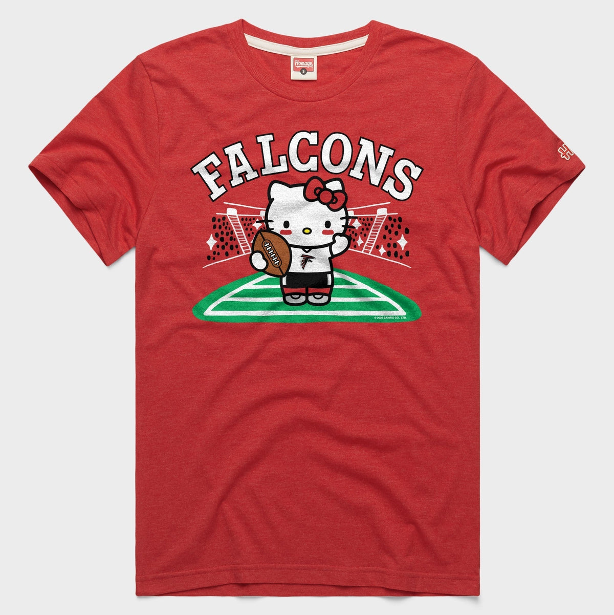 Hello Kitty x Atlanta Falcons Football Tee (Adult- Unisex) Apparel HOMAGE Red XS