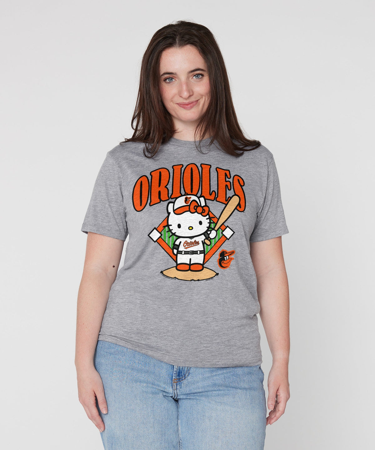 Hello Kitty x Baltimore Orioles Batter Tee (Adult - Unisex) Apparel HOMAGE