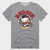 Hello Kitty x Boston Red Sox Throw Tee (Adult - Unisex) Apparel HOMAGE Grey XS