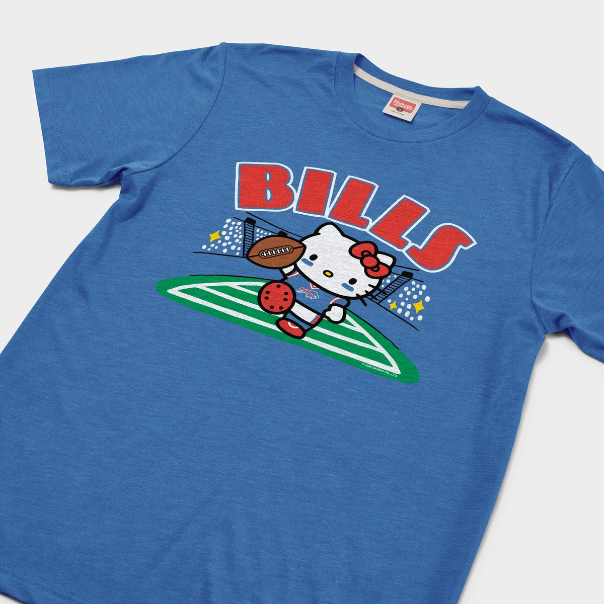 Hello Kitty x Buffalo Bills Touchdown Tee (Adult- Unisex) Apparel HOMAGE