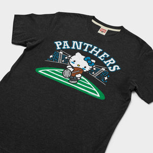 Hello Kitty x Carolina Panthers Rush Tee (Adult- Unisex) Apparel HOMAGE