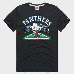 Hello Kitty x Carolina Panthers Rush Tee (Adult- Unisex) Apparel HOMAGE Charcoal XS