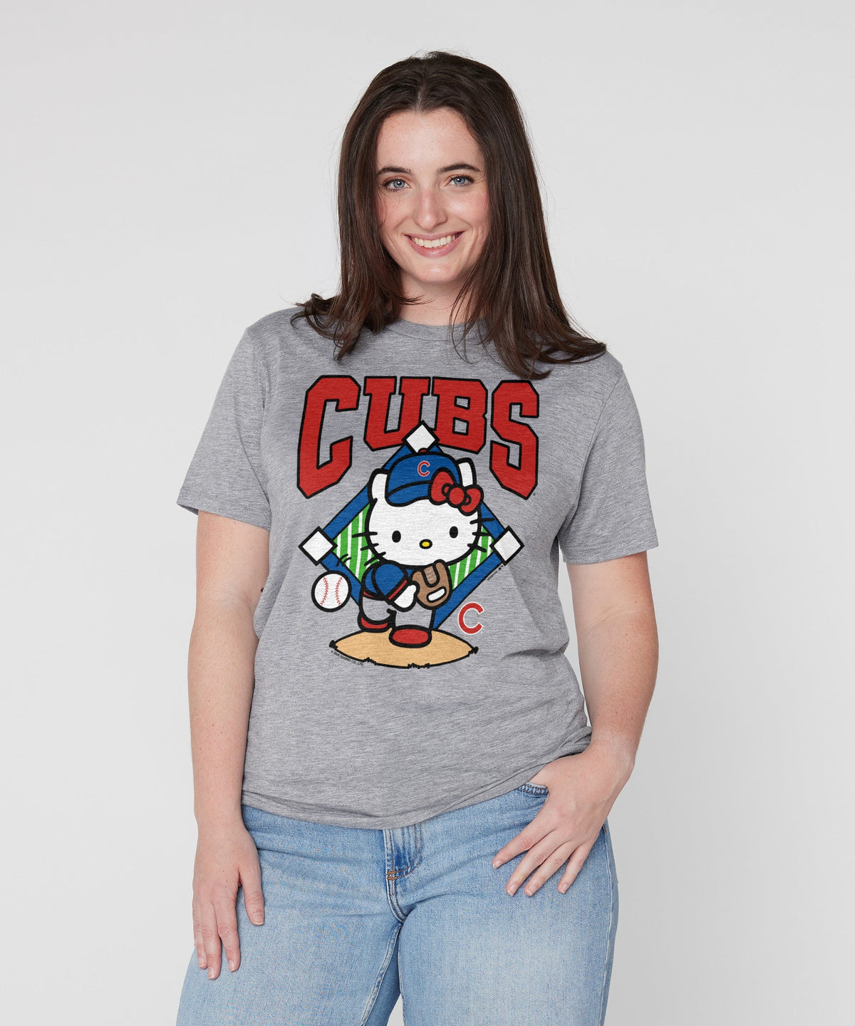 Hello Kitty x Chicago Cubs Pitch Tee (Adult - Unisex) Apparel HOMAGE