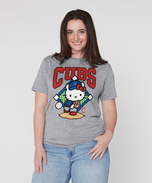 Hello Kitty x Chicago Cubs Pitch Tee (Adult - Unisex) Apparel HOMAGE