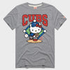 Hello Kitty x Chicago Cubs Pitch Tee (Adult - Unisex) Apparel HOMAGE Grey XS
