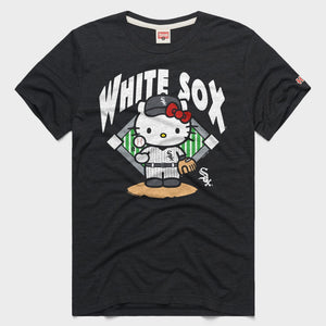 Hello Kitty x Chicago White Sox Toss Tee (Adult- Unisex) Apparel HOMAGE Charcoal XS