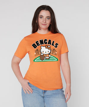 Hello Kitty x Cincinnati Bengals Holder Tee (Adult- Unisex) Apparel HOMAGE