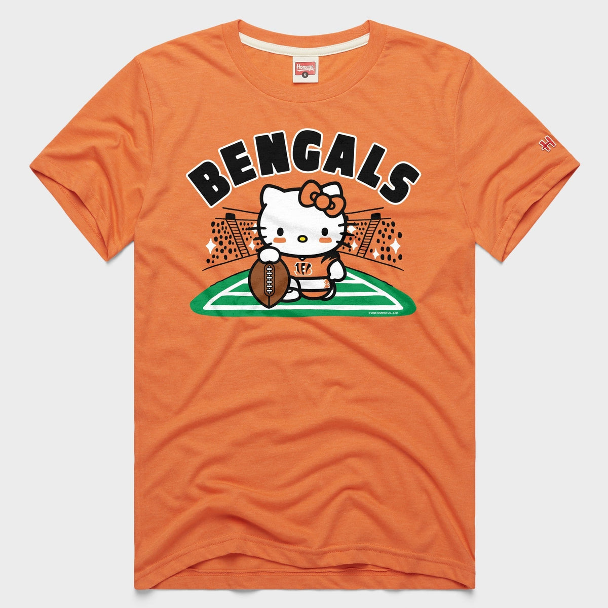 Hello Kitty x Cincinnati Bengals Holder Tee (Adult- Unisex) Apparel HOMAGE Orange XS