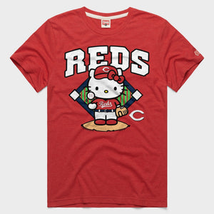 Hello Kitty x Cincinnati Reds Toss Tee (Adult- Unisex) Apparel HOMAGE Red XS