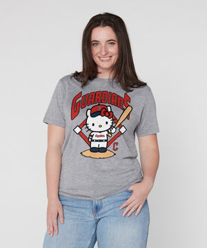 Hello Kitty x Cleveland Guardians Batter Tee (Adult- Unisex) Apparel HOMAGE