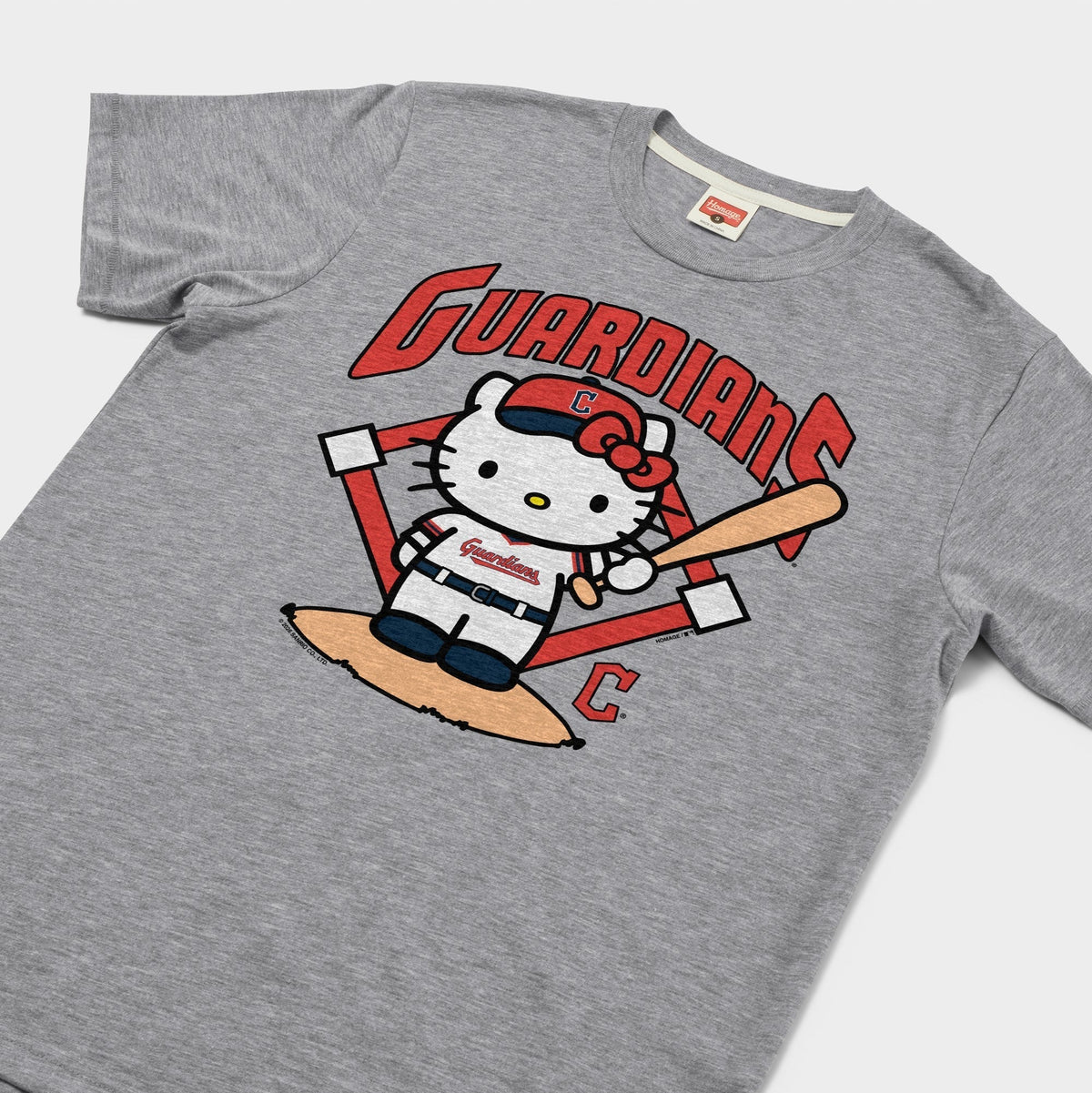 Hello Kitty x Cleveland Guardians Batter Tee (Adult- Unisex) Apparel HOMAGE