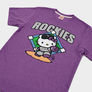 Hello Kitty x Colorado Rockies Throw Tee (Adult- Unisex) Apparel HOMAGE