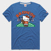 Hello Kitty x Denver Broncos Retro Football Tee (Adult- Unisex) Apparel HOMAGE Royal Blue XS