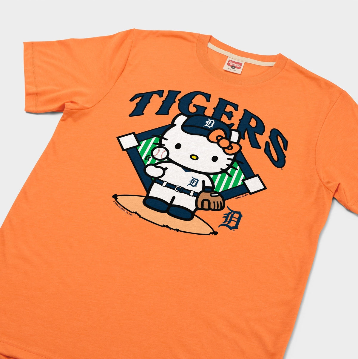 Hello Kitty x Detroit Tigers Toss Tee (Adult- Unisex) Apparel HOMAGE