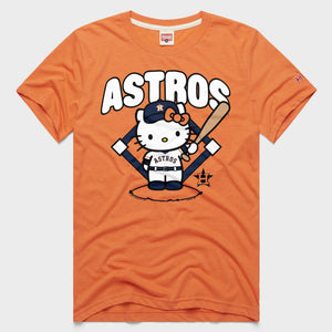 Hello Kitty x Houston Astros Batter Tee (Adult- Unisex) Apparel HOMAGE Orange XS
