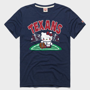 Hello Kitty x Houston Texans Holder Tee (Adult- Unisex) Apparel HOMAGE Navy XS