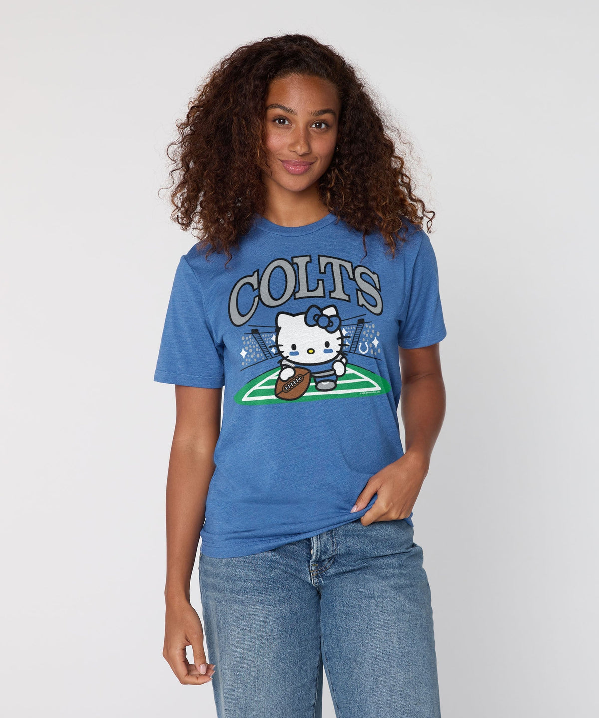 Hello Kitty x Indianapolis Colts Snap Tee (Adult- Unisex) Apparel HOMAGE
