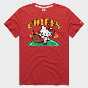 Hello Kitty x Kansas City Chiefs Kickoff Tee (Adult- Unisex) Apparel HOMAGE Red XS